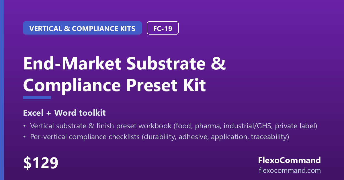 End-Market Substrate & Compliance Preset Kit