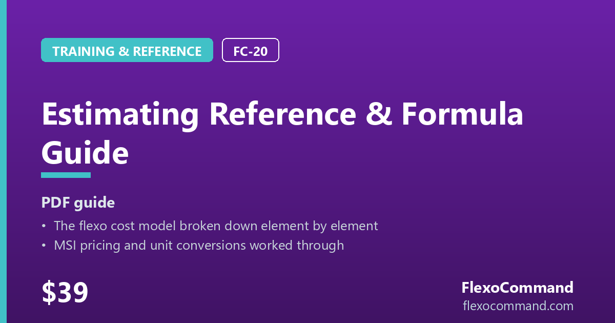 Estimating Reference & Formula Guide