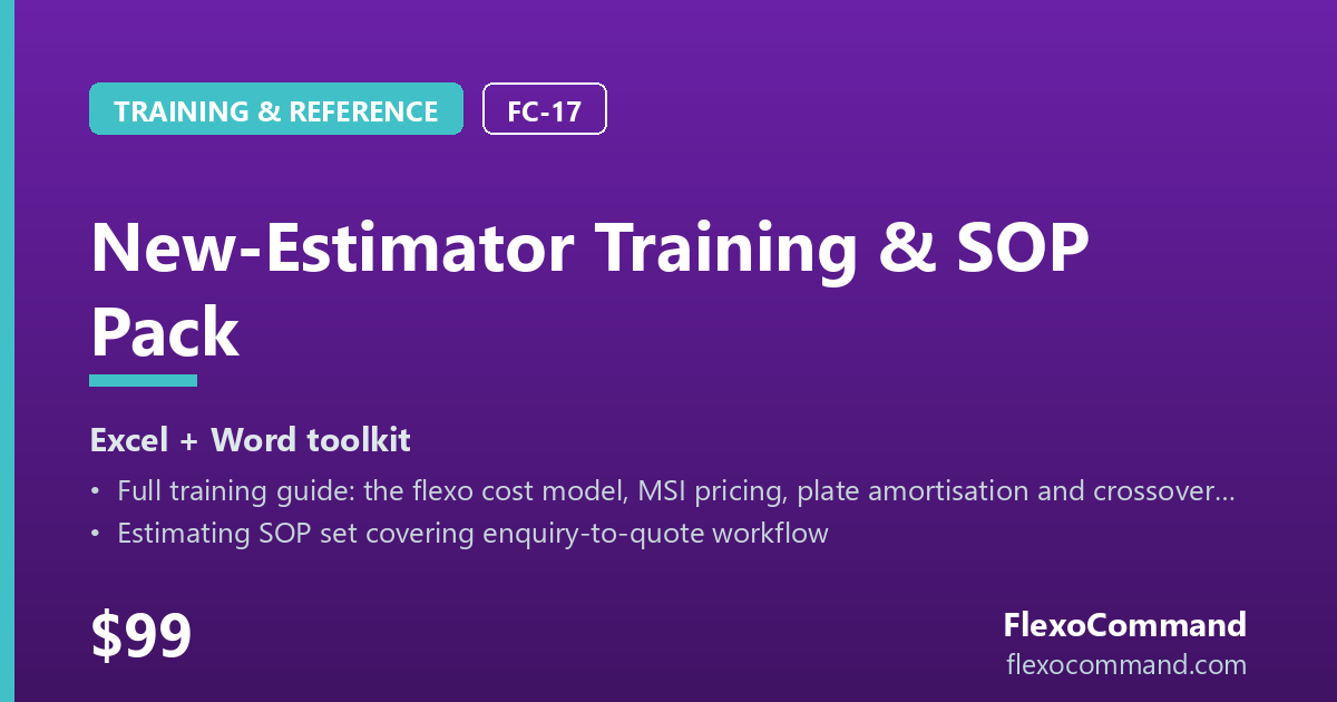 New-Estimator Training & SOP Pack